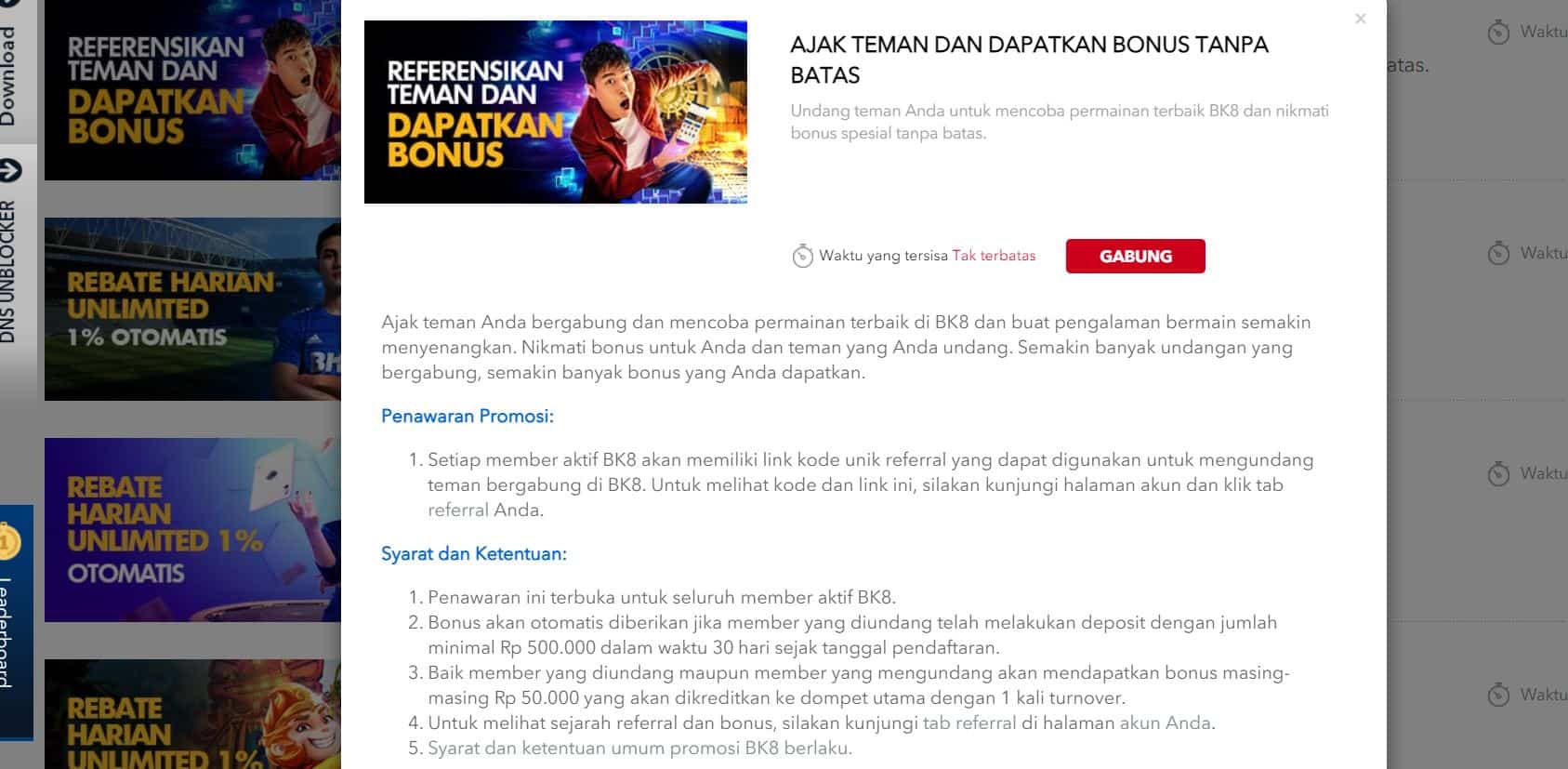 bonus ajak teman dari bk8